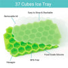 Honigwaben-Silikon Eiswürfelform - Wiederverwendbar, lebensmittelecht mit Deckeln