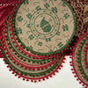 Weihnachts Vintage Jute Runde Rutschfeste Isolierte Tischmatte
