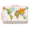 Weltkarte mit Nationalflaggen/ Personalisiertes Atlas/ Poster Vintage