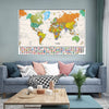 Weltkarte mit Nationalflaggen/ Personalisiertes Atlas/ Poster Vintage