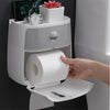 Toilettenpapierhalter/ WC-Rollen-Box mit Ablageplatz und Schublade