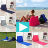 Strandmatte mit Rückenlehne / Faltbare liege mit aufblasbarer Lehne