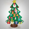 Wand Deko Weihnachtsbaum / Filz-Weihnachtsbaum mit Klett-Ornamenten 