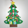 Wand Deko Weihnachtsbaum / Filz-Weihnachtsbaum mit Klett-Ornamenten 