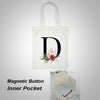 Tote Bag Baumwolle / Bookbag mit Buchstaben / Personalisierte Leinentasche