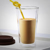 Coffee-to-go-Becher aus Glas mit Silikonbecher/ Trinkbecher