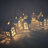 LED-Lichterkette mit Minihäuschen/ Weihnachtslichterkette für Innen