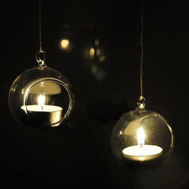 Teelichthalter zum Aufhängen/ Weihnachtsbaumschmuck aus Glas
